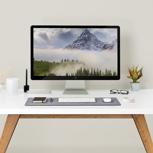 Premium Felt Desk Mat | Small 12" x 27.5" | Multifunctional Desk Pad for Home Office | Mid Gray - Image 4