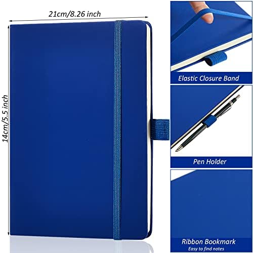 28 Pack Lined Notebook Journal Bulk A5 Hardcover Notebook PU Leather College Ruled Notepad 5.5 x 8.2 Inch Ruled Lined Journal Set With Pen Holder for School Business Work Travel Writing(Mixed Color) - Image 2