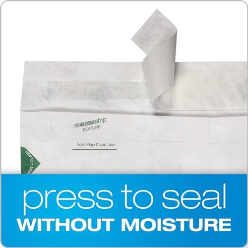 Quality Park Tyvek Envelopes, 100 Pack, Large 10 x 13 Envelopes, First Class Border, Easy-to-Open Tamper Evident Pull Strip, Rip, Puncture & Water Resistant Self Sealing Mailing Envelopes, White - Image 5