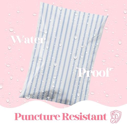 Pretty Package Store Poly Mailers 10x13, Blue Stripe, 100 Pack - Image 4
