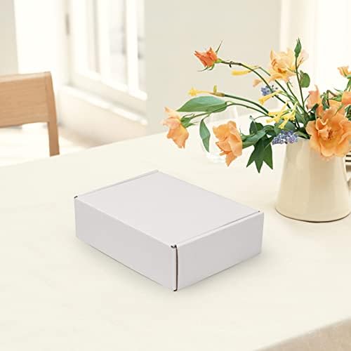 HORLIMER 7x5x2 inches Shipping Boxes Set of 25, White Corrugated Cardboard Box Literature Mailer - Image 5