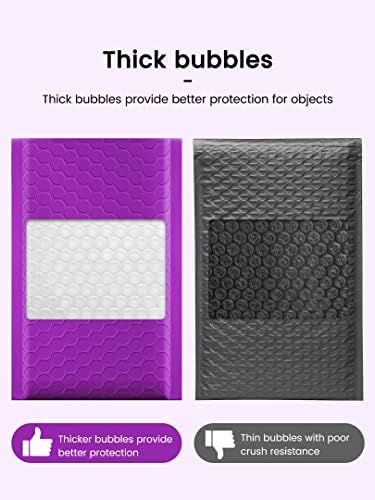 GSSSUSA Purple Bubble Mailers 4x8 Inch 50 Pack Small Padded Envelopes - Image 4