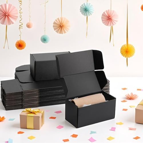 8x4x4 inch Black Shipping Boxes for Small Business- Set of 25 - Image 6