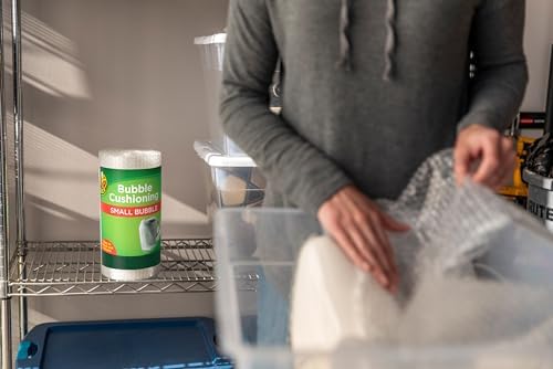 Duck Brand Small Bubble Cushioning Wrap for Moving & Shipping - 30 FT Bubble Packing Wrap for Extra Protection Packaging Boxes & Mailers - Clear Bubble Roll Moving Supplies, Perforated Every 12 IN - Image 3