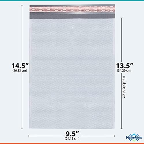 Bubble Mailers 9.5x14.5, Self Seal Poly Padded Envelopes #4, 100 Pack Bulk - Image 2