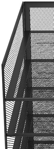 TRU RED Wire Mesh File Organizer, 6‑Compartment, Matte Black, 2‑Pack – Vertical Desktop Sorter for Files, Folders & Mail - Image 5