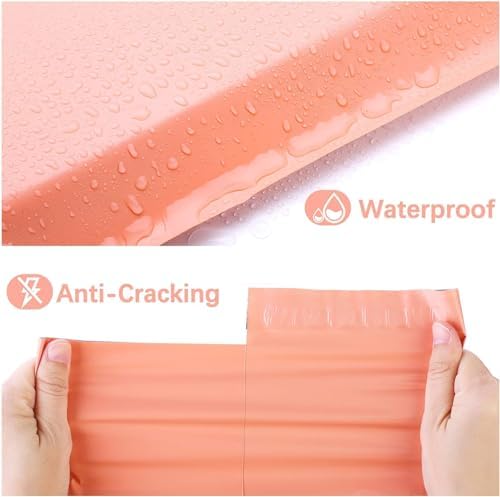 Metronic Poly Mailers 12x15.5 100 Pack Self-Seal Shipping Bags, Peach Pink - Image 3