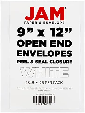 JAM PAPER 9 x 12 Open End Catalog Commercial Envelopes with Peel and Seal Closure - White - Bulk 500/Box - Image 6