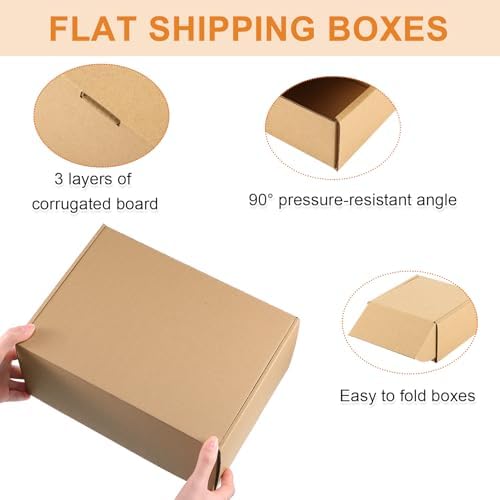 Qilery 100 Pcs 6 x 4 x 2" Shipping Boxes Corrugated Cardboard Box - Image 3