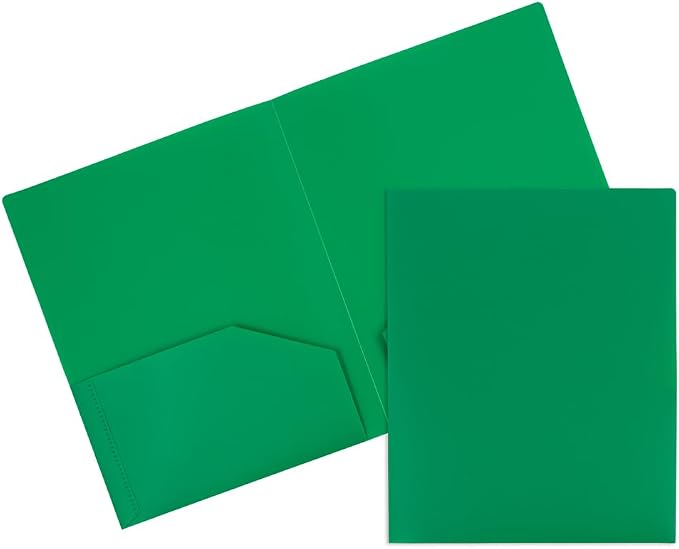 JAM PAPER Heavy Duty Plastic 2 Pocket Extra Tough School Folders - Assorted Primary Colors - Bulk 48 Folders/Box (8 Assorted Packs of 6) - Image 3