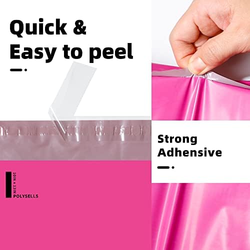 POLYSELLS 500 pcs 14.5x19 Inches Pink Poly Mailers Shipping Envelopes, Strong Adhesive Sealing, Waterproof, and Tear-resistant Postal Mailing Bags for Clothing, Books, and Accessories - Image 3