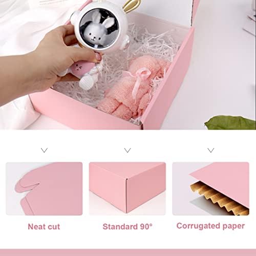 Shipping Boxes Medium, 8x8x4 in 20 Packs Pink Mailing Packaging Boxes, Cardboard Mailer Boxes for Small Business - Image 3