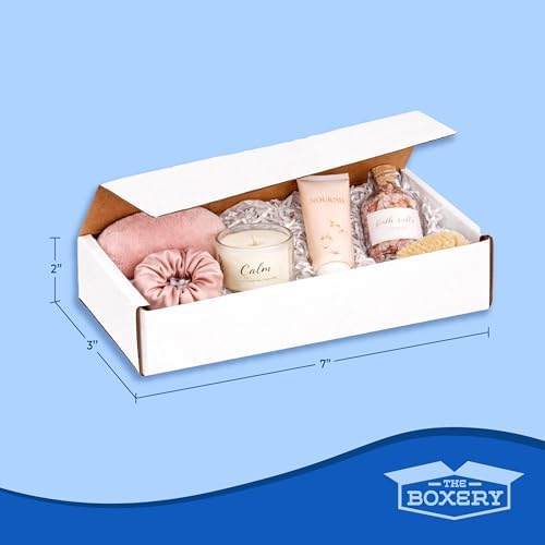 The Boxery Corrugated Mailers White Tuck Shipping Boxes (7x3x2) - Image 3
