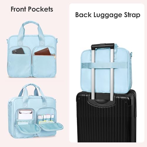 3 Ring Zipper Binder, 2 Inch Ring Binder Organizer Bag with Strap - Image 4