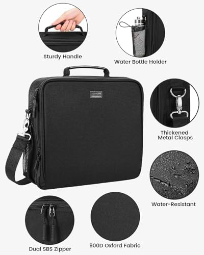 Zipper Binder 3 Inch D-Ring 3 Ring with Water Bottle Holder - Image 4