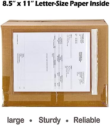 2.5 Mil Premium Clear 9.5'' x 12'' Packing List Envelopes, Adhesive Shipping Label/Documents Pouches/Sleeves for Full Page Letter-size (8.5''x11'') Papers (50 Pack) - Image 2
