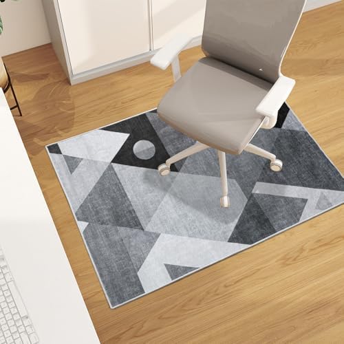 Office Chair Mat for Hardwood Floor, 48"x36" Easy Glide Computer Desk Mat Protector for Rolling Chair Under Desk Rug Nonslip Backing, Machine Wash (Modern) by CHAKME