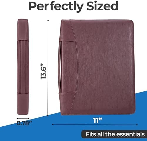 Case-it Zipper Padfolio | Letter Size | PAD-62 Oxford Brown - Image 4