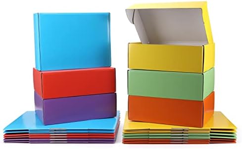 PHAREGE 18 Pack 12x9x4 in Cardboard Shipping Boxes, 6 Colors Gift Box by PHAREGE