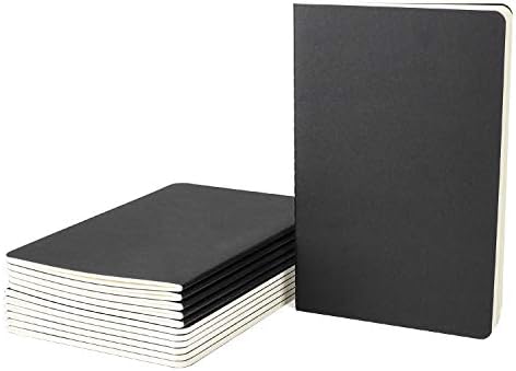 EUSOAR Travel Journal Notebook, A5 12 Pack 5.5" x 8.2" Soft Cover Lined Notebooks Journal, Drawing Notebook Notepad Sketchbook, Students Office Subject Diary Notebooks Journal 60 Lined Pages/30 Sheets by EUSOAR