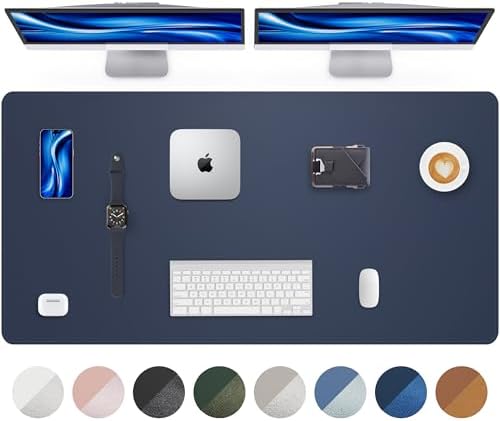 Extra Large Desk Mat - 63"x 17" Non-Slip Desk Pad for Office and Home - Ideal for Large Mouse Pad and Desk Mats on Top of Desks(Midnight Blue) by AFIING