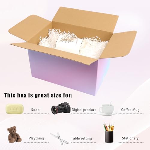 FORBFAN 8 x 8 x 4 Shipping Boxes, 30 Pack Corrugated Cardboard Mailing Boxes for Small Business, Colorful Packing Boxes for Shipping & Packaging - Image 5