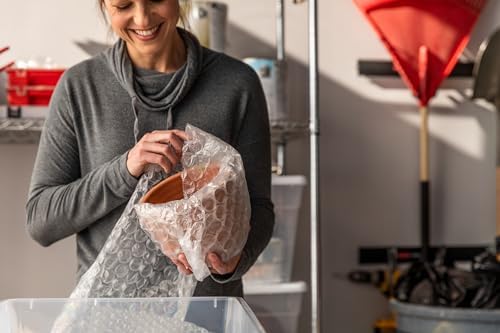Duck Max Strength Bubble Cushioning Wrap for Moving & Shipping, 15 FT, Large Bubble Packing Wrap for Heavy Duty Protection Packaging Boxes, Clear Bubble Roll Moving Supplies, Perforated Every 12 IN - Image 5