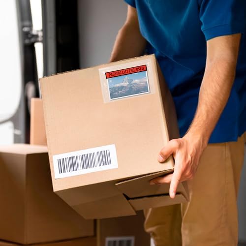ABC PACK & SUPPLY Packing List Envelopes, Clear with Red Panel Packing List Enclosed, 7 x 5 Inch, Self Seal Document Pouches 2 Mil Polyethylene, Pack of 1000 - Image 7