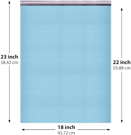 Light Blue Bubble Mailers 18x23, Poly Padded Envelopes #9, 50 Pack - Image 2