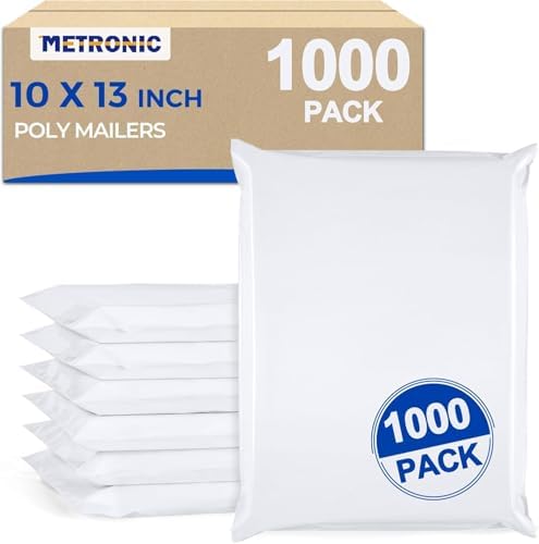 Metronic Poly Mailers 10x13 1000 Pack, Self-Seal Shipping Bags for Clothing by METRONIC
