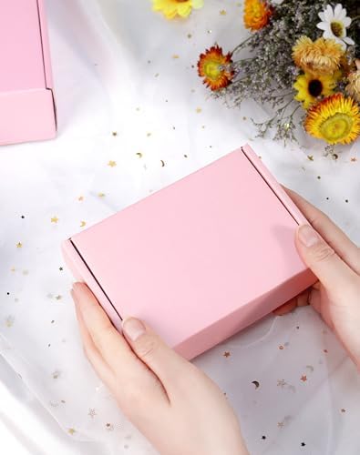 50 Pack 6x4x1.6 in Valentine's Day Shipping Boxes, Shipping Boxes for Packaging Small Business, Colored Medium Corrugated Cardboard Mailer Box - Image 4