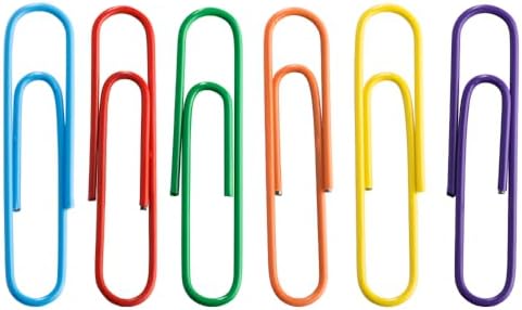 JAM PAPER Colorful Jumbo Paper Clips - Large 2 Inch Paperclips - Rainbow Assortment - 6 Packs of 75 - Image 2