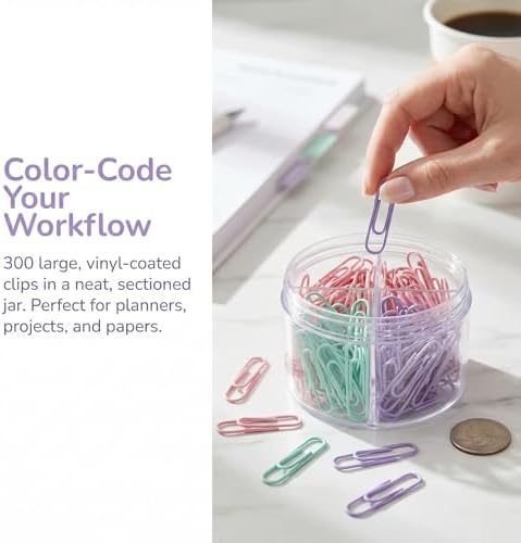Pastel Jumbo Paper Clips, 2 Inch (50 mm) - Image 6