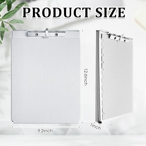 Henoyso 2 Pcs Aluminum Storage Clipboards Bulk Letter Size Form Holders - Image 2