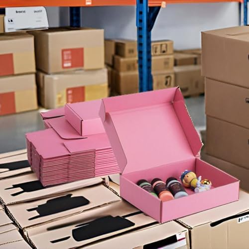 9x6x2 inch Pink Shipping Boxes for Small Business- Set of 25 - Image 5