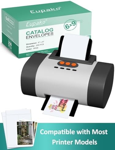 Eupako Catalog Mailing Envelopes 9x12 White Envelopes Self Seal 250 Pack for Organizing and Storage - Image 3