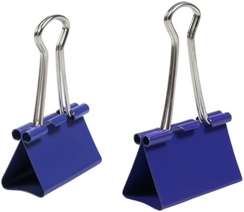 JAM PAPER Colorful Binder Clips Assortment - Medium & Large Size - Purple Binderclips - 27 Clips/Pack - Image 2