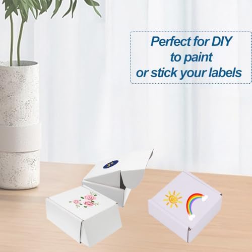 ROTCH 5x5x2'' Small Shipping Boxes, 25 Pack, Cardboard Corrugated Mailers, White (M552-25-W) - Image 4