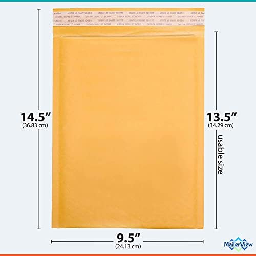 Kraft Bubble Mailers 9.5x14.5, Self Seal Padded Envelopes #4, 100 Pack - Image 2