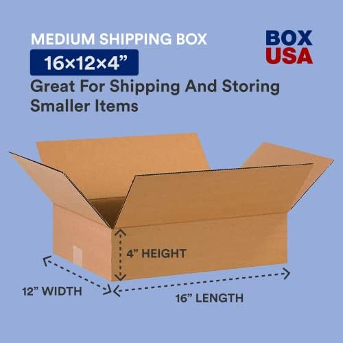 BOX USA 16 x 12 x 6 Corrugated Cardboard Boxes, Flat 16"L x 12"W x 6"H, Pack of 75 | Shipping, Packaging, Moving, Storage Box for Home or Business, Strong Wholesale Bulk Boxes - Image 2