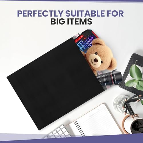 Black Bubble Mailers 14.50x20, Self Seal Poly Padded Envelopes #7, 100 Pack - Image 4