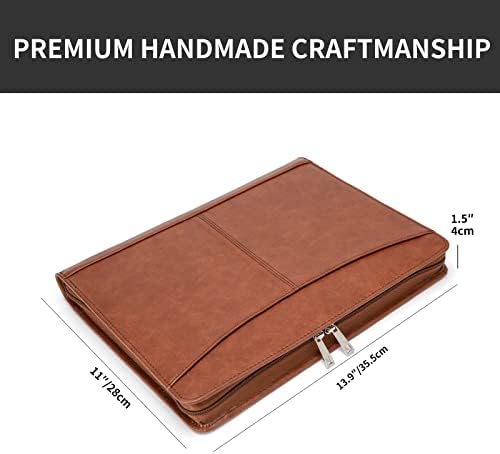 Personalized Vegan Leather Portfolio with Front Pocket for Legal Pad - Image 5