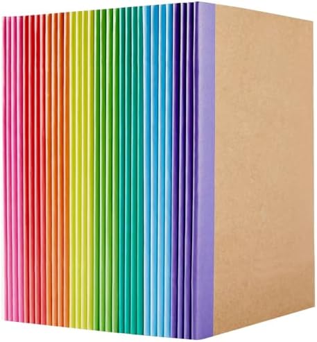 50 Pack A5 Lined Kraft Notebook Journals 8.3x5.5 In，Travel Journals Notebooks Bulk，Subject Notebooks 30 Sheets 60 Pages for Writing School Office Supplies (Multicolor Lined-50 Pack) by PetPartisan