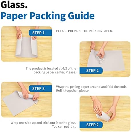 HANA PAPER 30.5" x 17" Large size (500 sheets, 17.6lb) Packing Paper Sheets for Moving, A grade of Newsprint paper for wrapping, storage, shipping. Box packaged. Ideal for wrap dish, glassware. - Image 4
