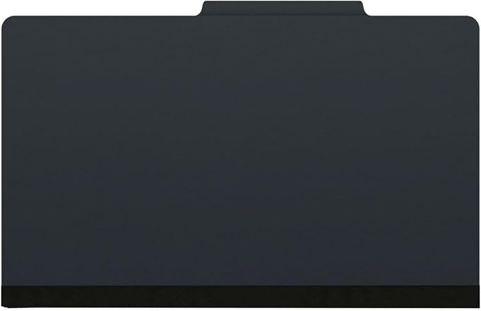 Top Tab Pressboard Folders, Legal Size, 2" exp, Fasteners Pos #1 & #3, Black (Box of 25) - Image 3