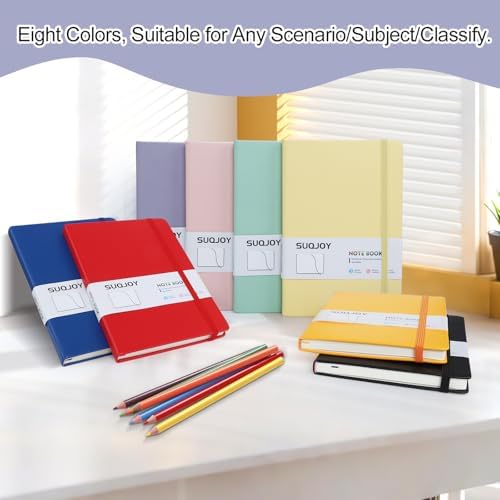 SUQJOY Lined Journal Notebooks, 160 Pages, 5.5x 8.2-Inch Journals for Women Men, Hardcover Notebook with 100 gsm Thick Paper, A5 Size College Ruled Notebook (Purple) - Image 6