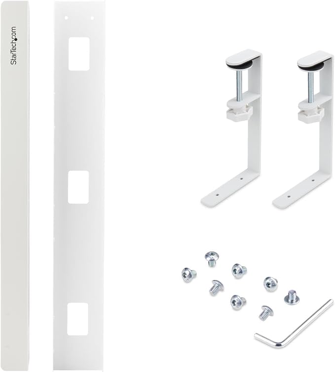 StarTech Under Desk Cable Management Tray, White (CALW-Desk-Cable-Tray) | Clamp-On Installation, No Drilling Required, Length Adjustable - Image 8