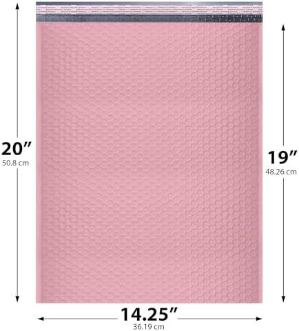Light Pink Bubble Mailers 14.25x20 Poly Padded Envelopes #7 100 Pack - Image 2