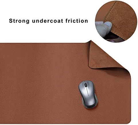 CENNBIE Leather Desk Mat 39.3"x19.6", Office Desk pad (Brown) - Image 5