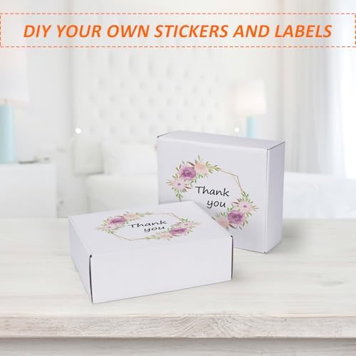 HORLIMER 12x10x4 inches Shipping Boxes Set of 15, White Corrugated Cardboard Box for Mailing, Packaging, Small Business - Image 5